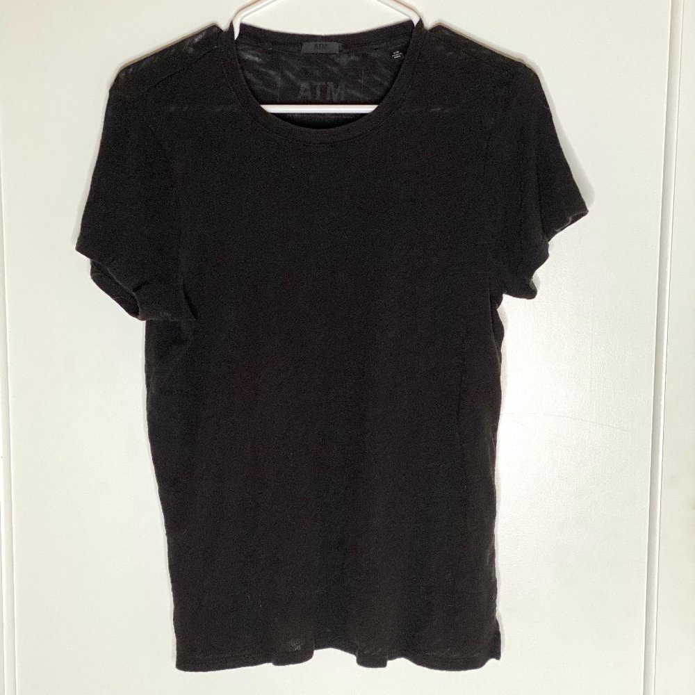 ATM Black Short Sleeve Crewneck - Large
